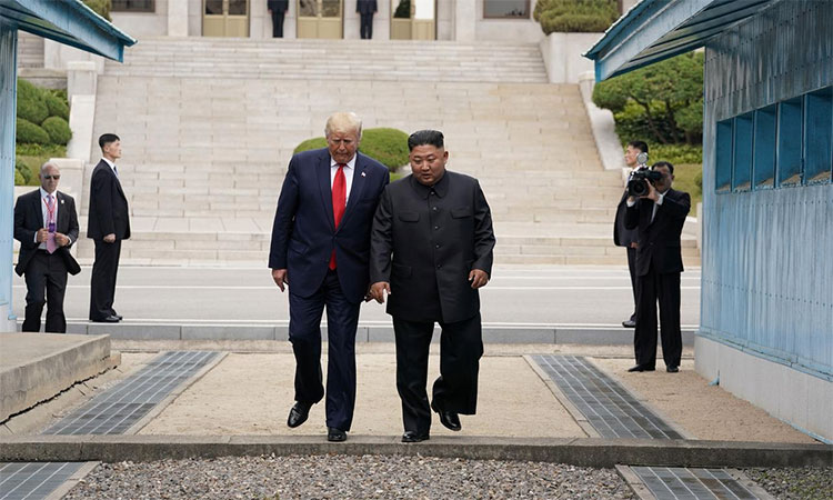 Donald Trump with Kim Jong-un 