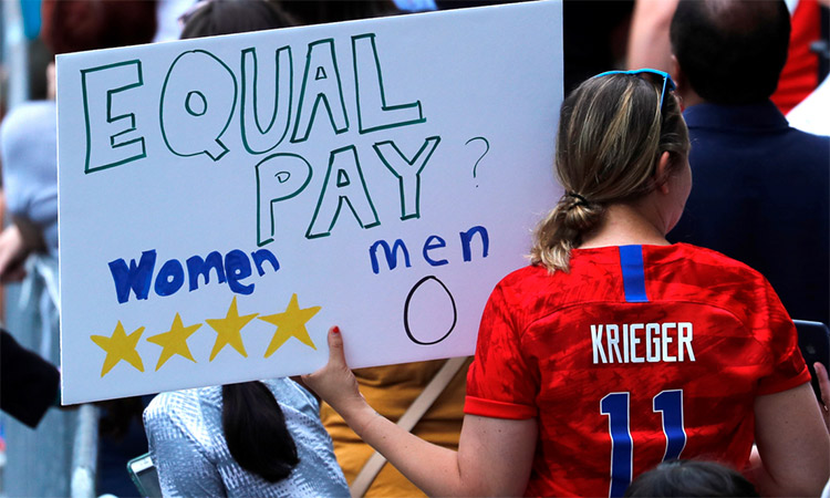 Women Soccer Players demand equal pay