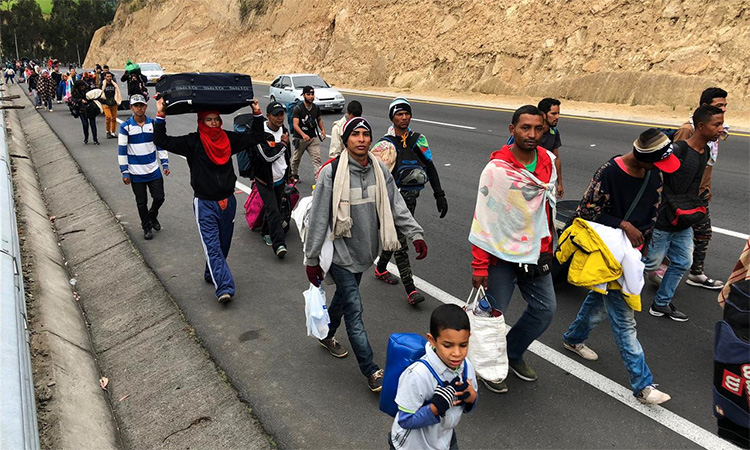 Venezuelans flee the country