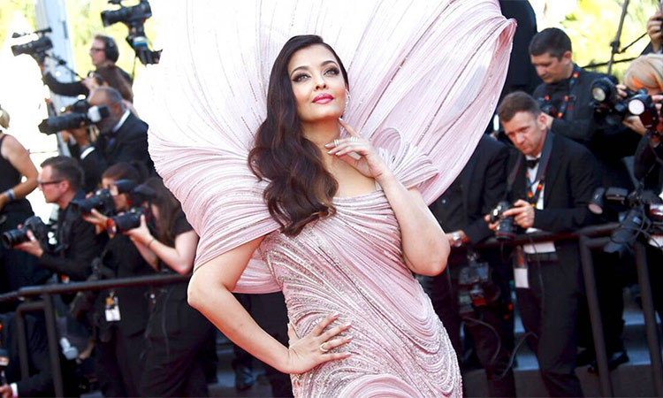 Aishwarya Rai poses for photographers upon arrival at the premiere of the film Armageddon Time. AP