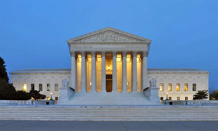 The building of the US Supreme Court in Washington.