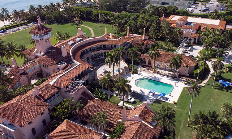 An aerial view of former U.S. President Donald Trump’s Mar-a-Lago home after Trump said that FBI agents raided it, in Palm Beach, Florida. Reuters