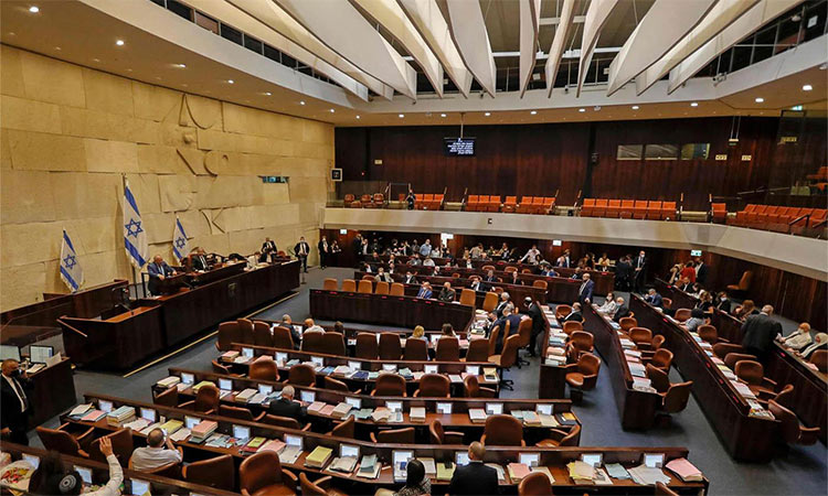 A session in progress at the Knesset in Tel Aviv.