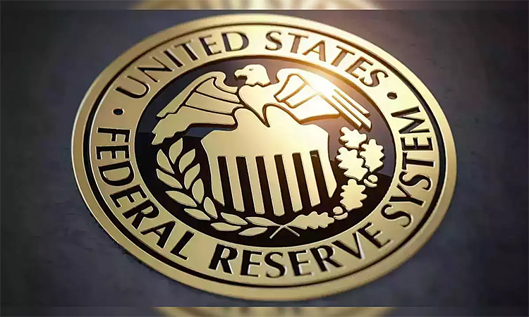 The logo of the US Federal Reserve.