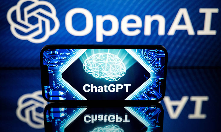 This picture taken in Toulouse, France, shows screens displaying the logos of OpenAI and ChatGPT.  File/Tribune News Service