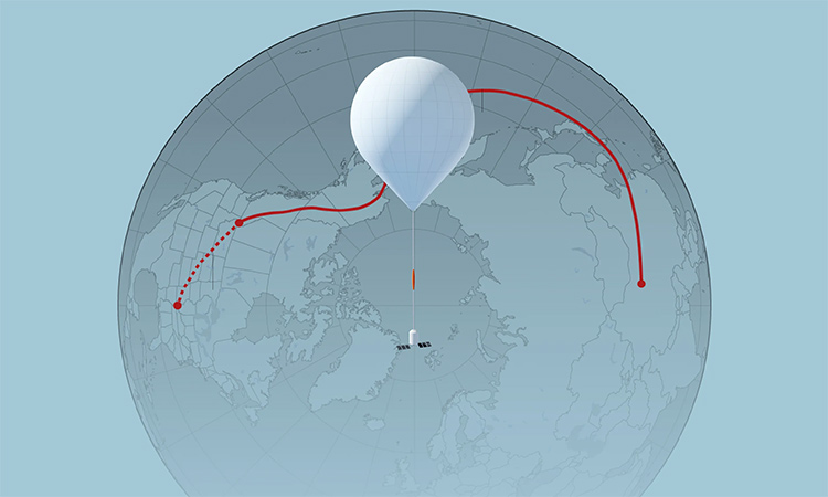 The Chinese balloon and its trajectory to the US skies. (Image via Twitter)