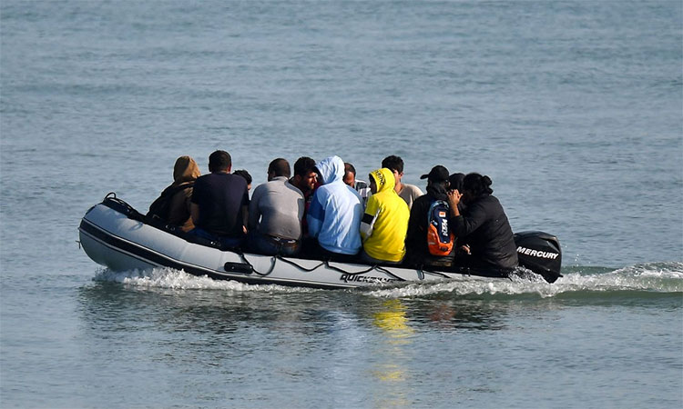 The number of migrants arriving in England from France on small boats has soared. AFP