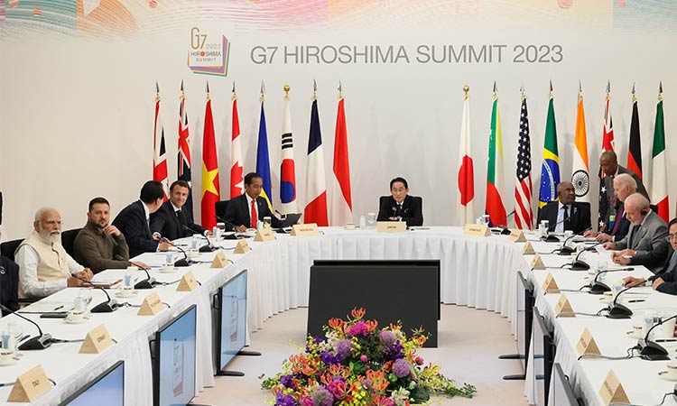 The heads of G7, Partner Countries and Ukraine leaders attend the G7 Summit in Hiroshima, Japan. Reuters