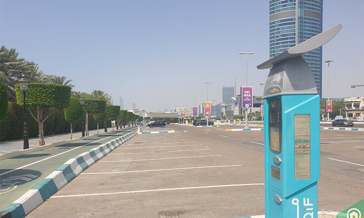 Abu Dhabi has allocated free parking lots for delivery bikes.
