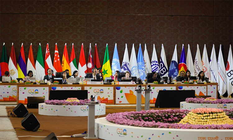 A panel session is under way during the G20 Summit. (File Photo)