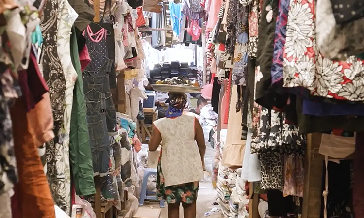 Ghana's Kantamanto Market is one of the largest used clothing hubs in the world.