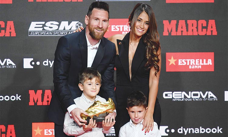 Messi receives record sixth European Golden Shoe award