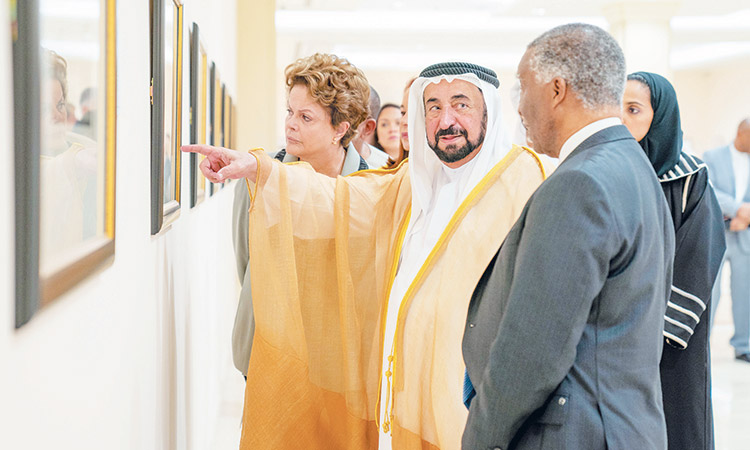 Sheikh Sultan meets Sharjah triennial task force team