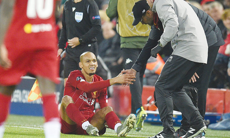 Fabinho injury big blow for leaders Reds amid fixture pile-up