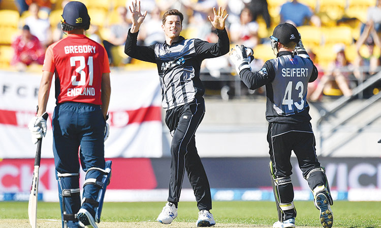 New Zealand beat England  by 21 runs to level series