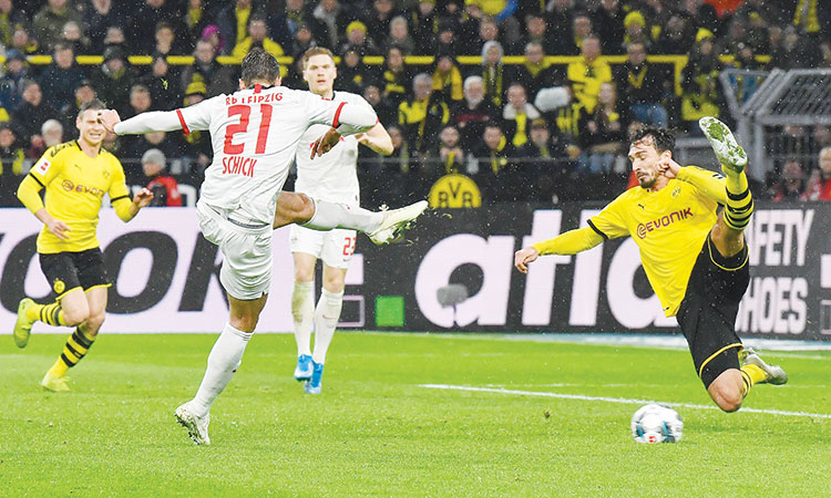 Werner, Schick star as Leipzig force thrilling Dortmund draw