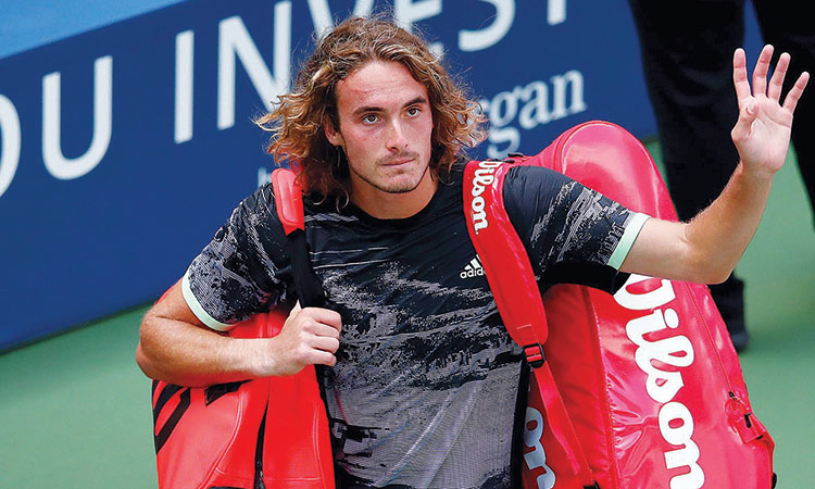 Tsitsipas fumes at umpire after early exit at US Open 