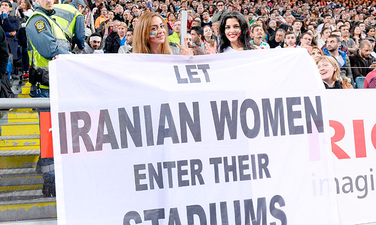 Iranian female soccer fans