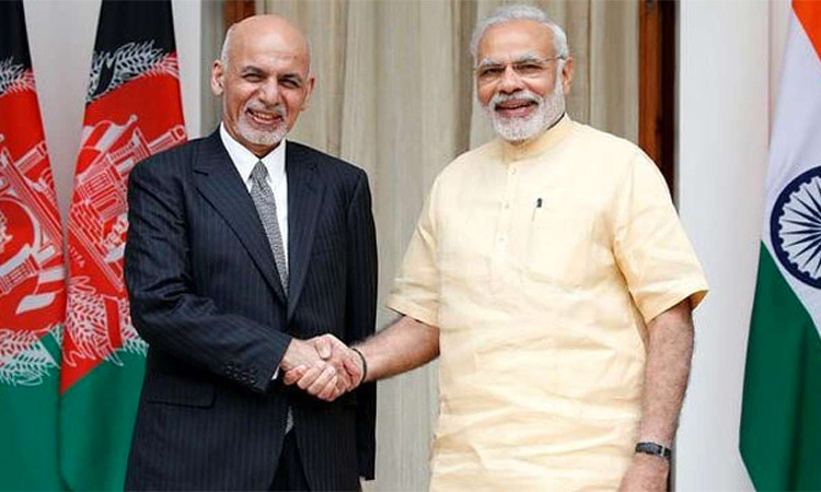 Ashraf Ghani with Narendra Modi