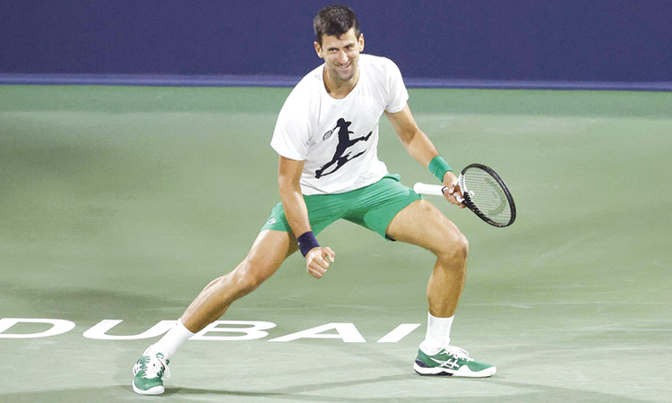 Serbian star Novak Djokovic says he absolutely loves playing in Dubai.  File / Reuters