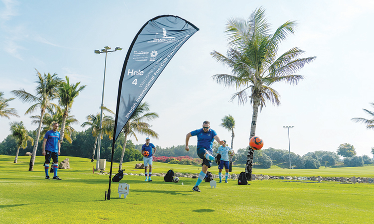 185 footgolf players and football legends, including Aldair Santos and Clarence Seedorf, will take part in the Sharjah International Footgolf Tournament.
