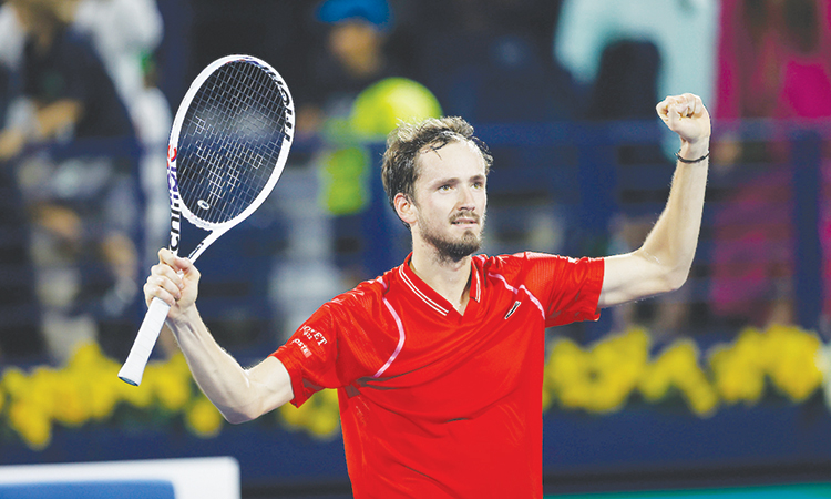 Daniil Medvedev (above) defeated  Andrey Rublev to clinch his maiden Dubai Duty Free Tennis Championships crown in the previous year’s edition of the tournament.