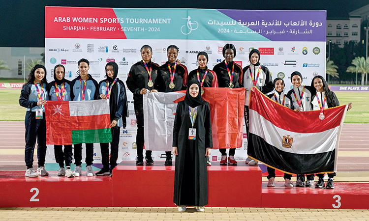 البحرين تهيمن على منافسات ألعاب القوى في البطولة العربية السابعة لرياضة المرأة