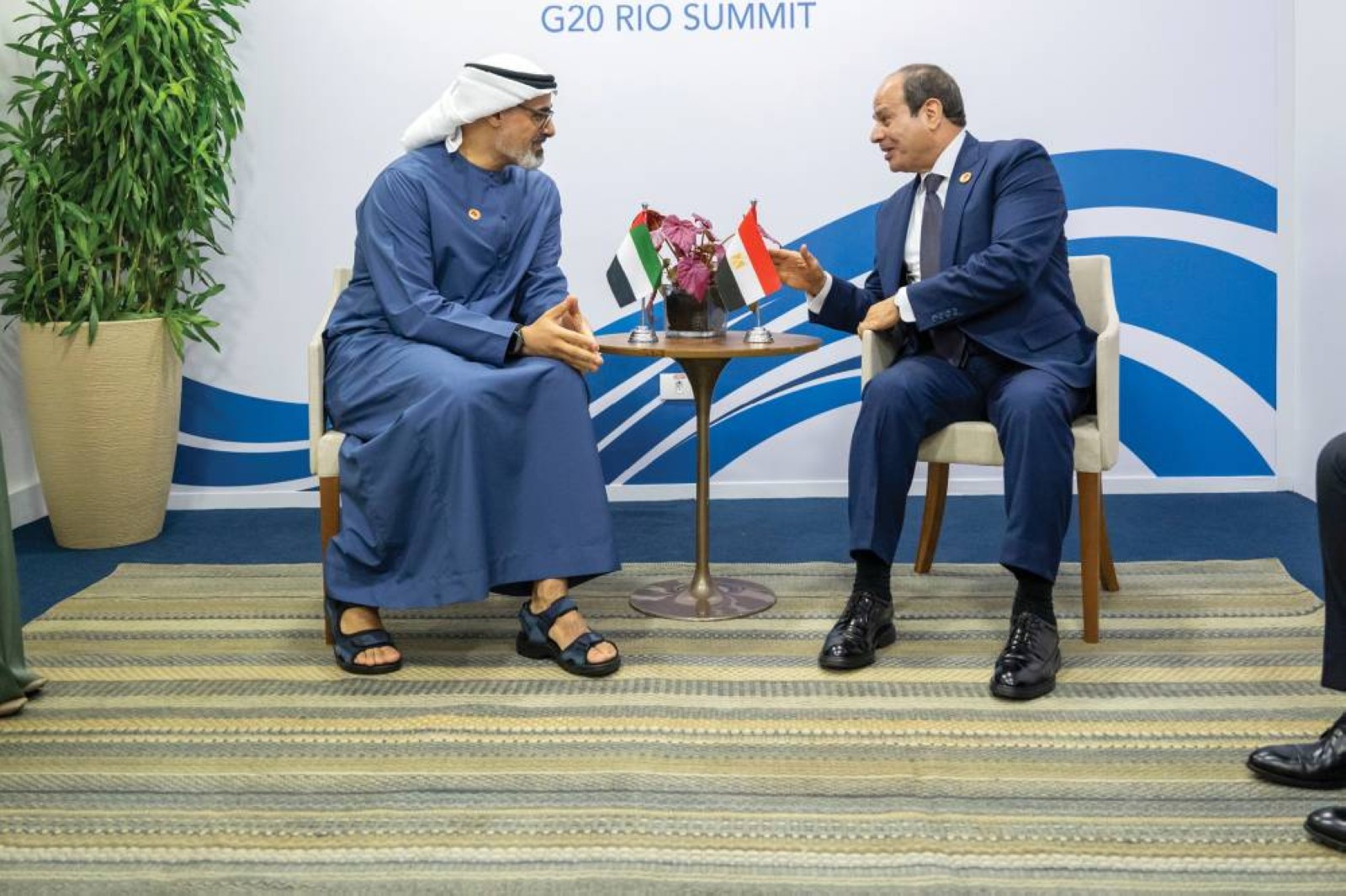 Sheikh Khaled Bin Mohamed meets Sisi, Macron at G20 meet in Brazil