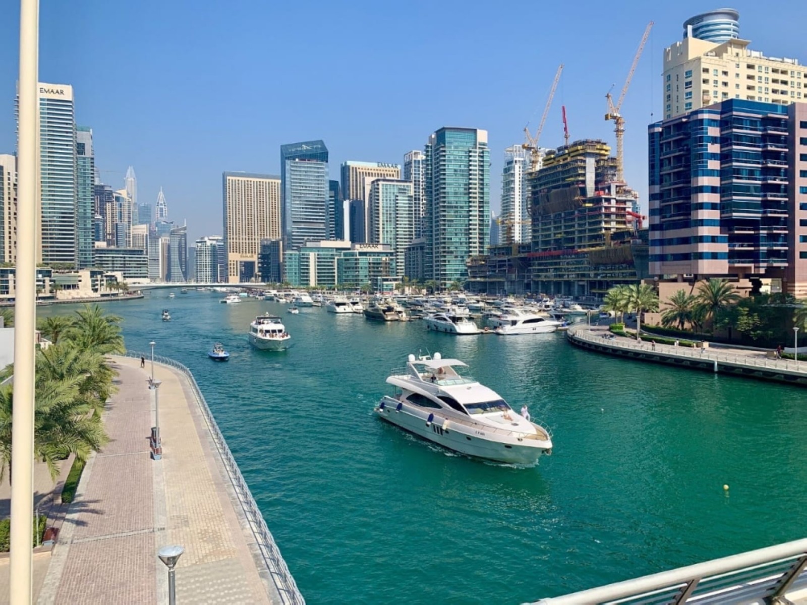 A stunning view of Dubai Marina, a key attraction for global investors.
