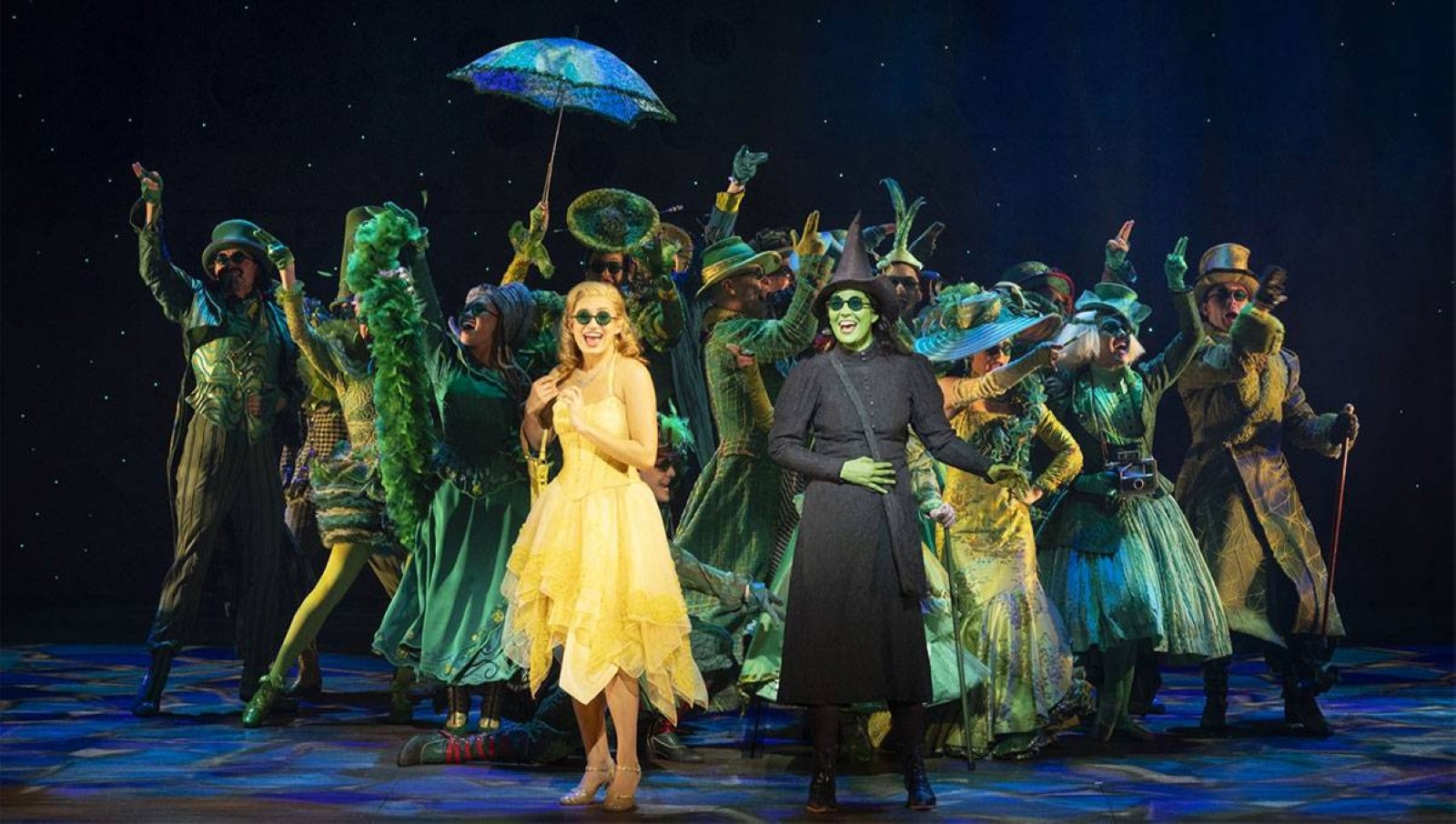 A view of the musical Wicked. 