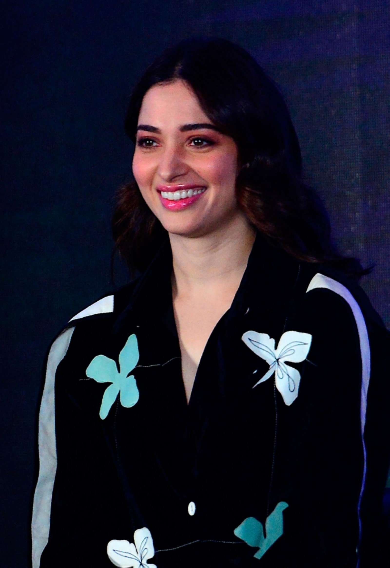 Tamannaah Bhatia goes classic as she stuns in white and blue