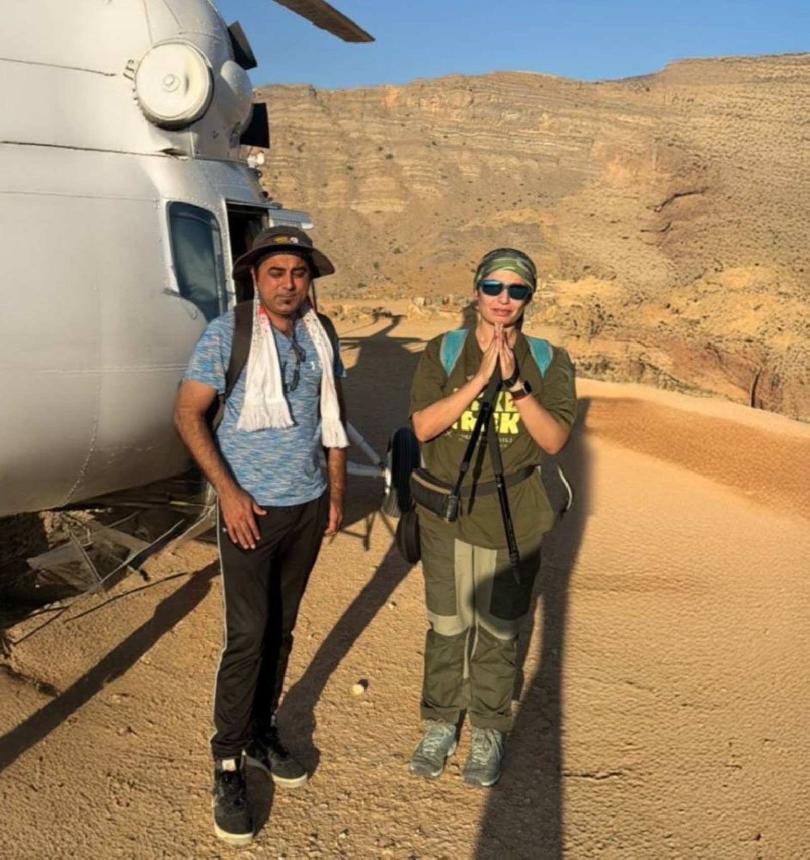 RAK Air Wing rescues two Asians stranded in mountain