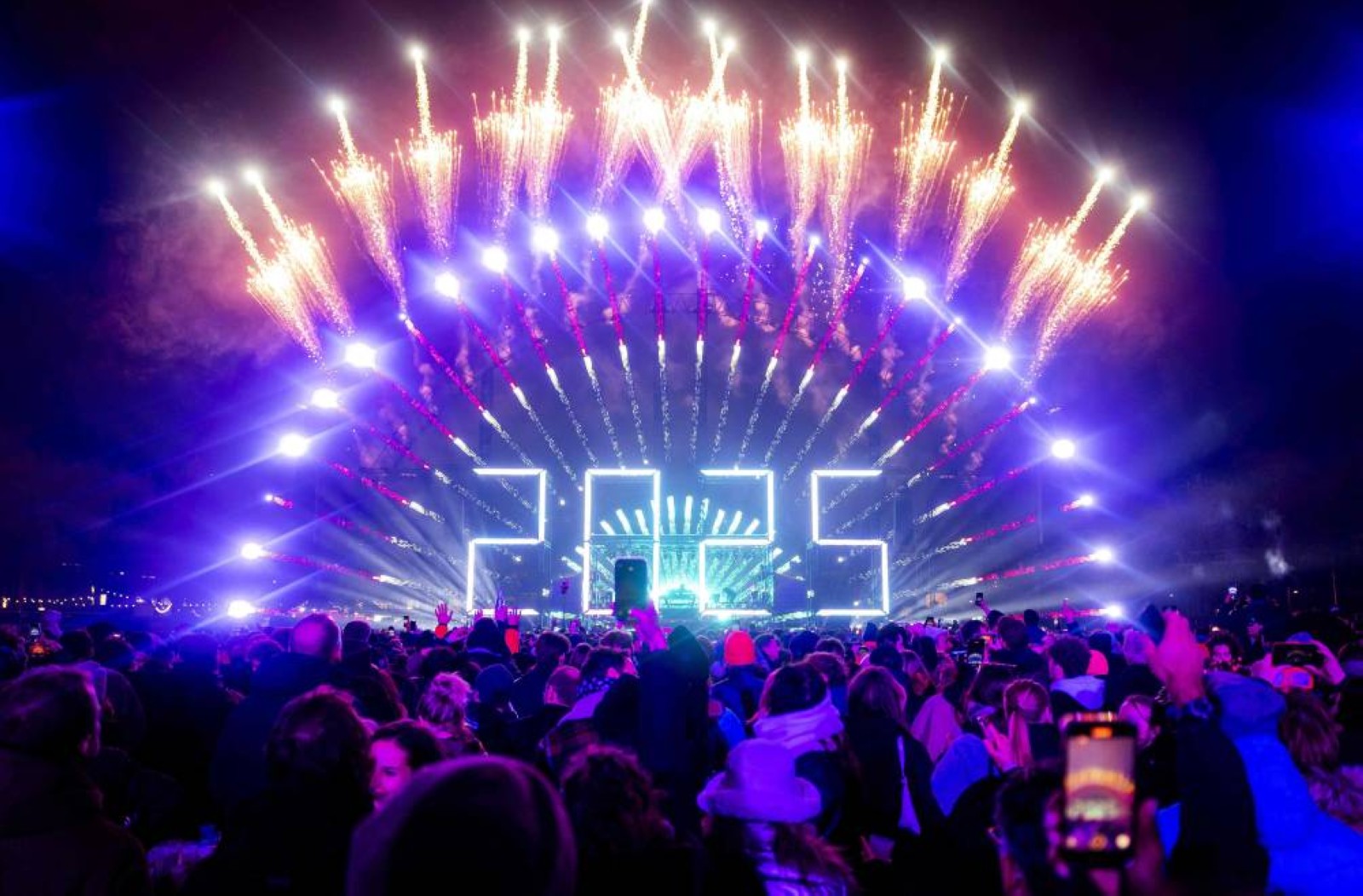 The world welcomes 2025 with light shows, embraces and ice plunges