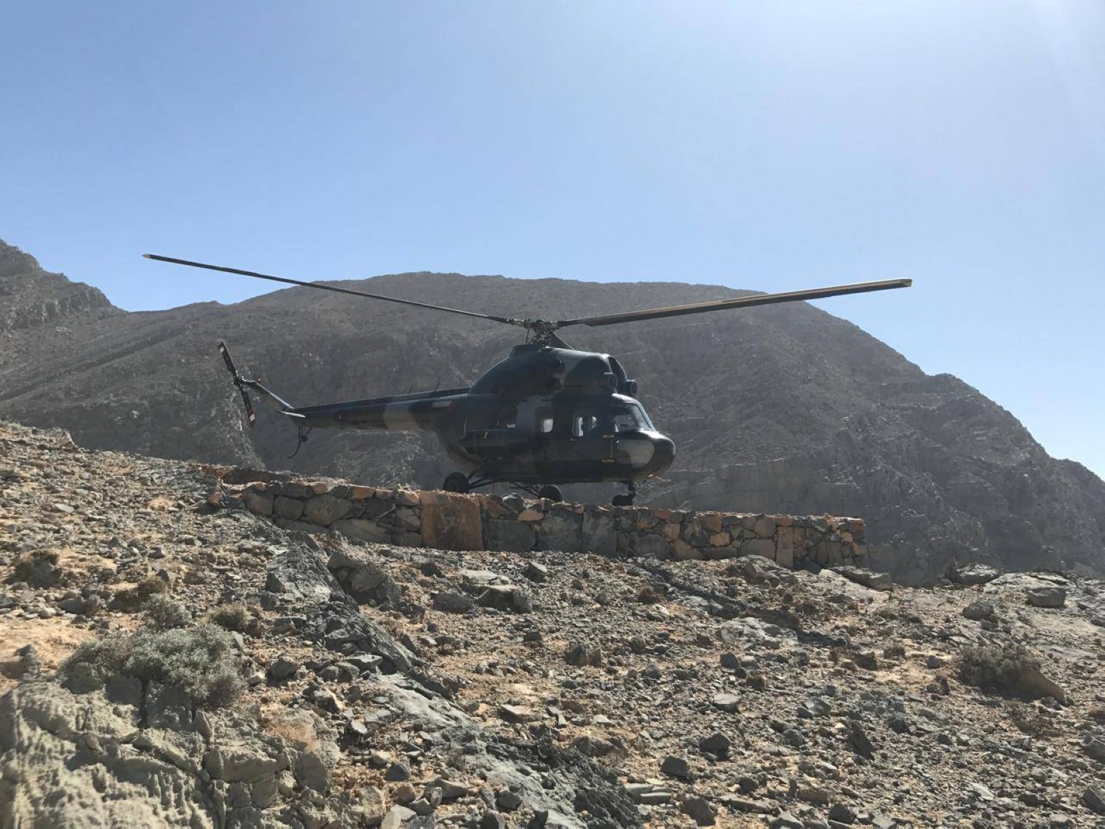 Injured man airlifted to hospital from a mountain peak in Ras Al Khaimah