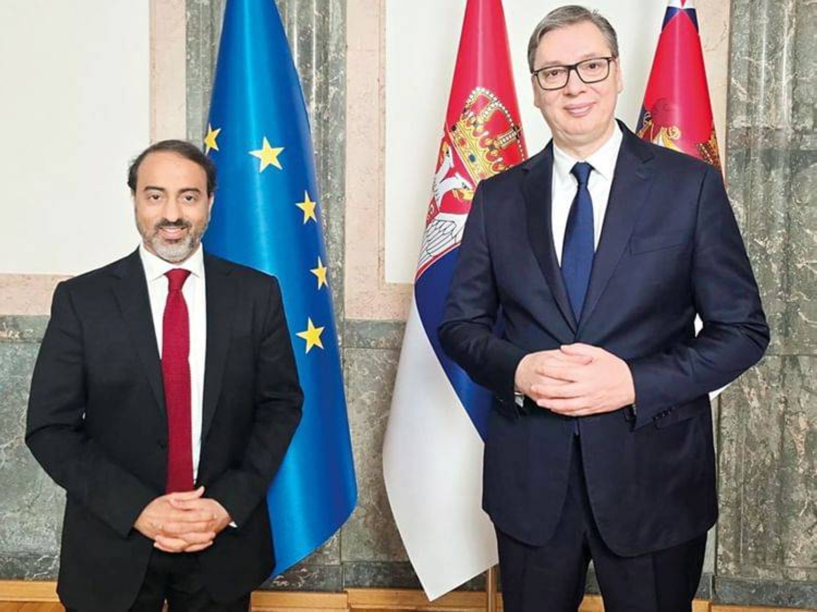 'Sheikh Mohamed is one of the world's smartest, most patient and prominent leaders,' says Serbian President