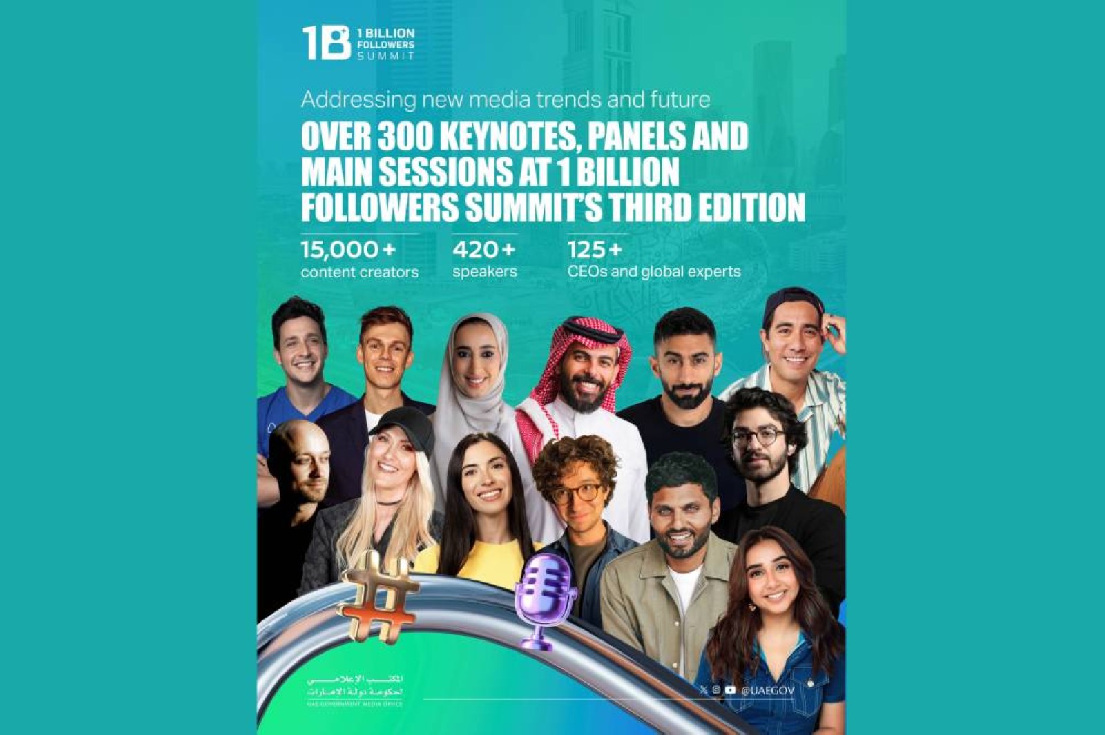 1 Billion Followers Summit commences in Dubai today