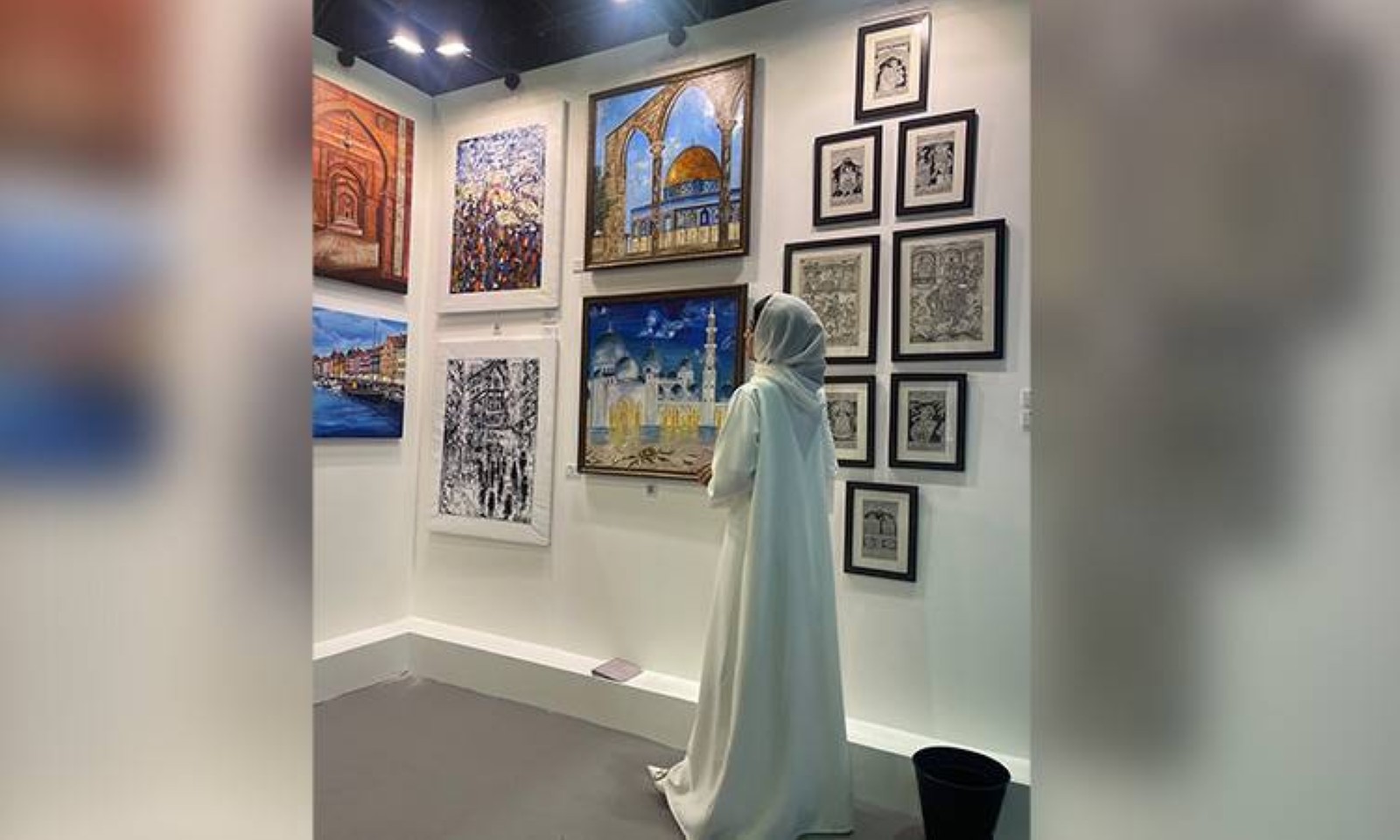 Salwa Saleem’s art flowers with roots in architecture and stems in painting