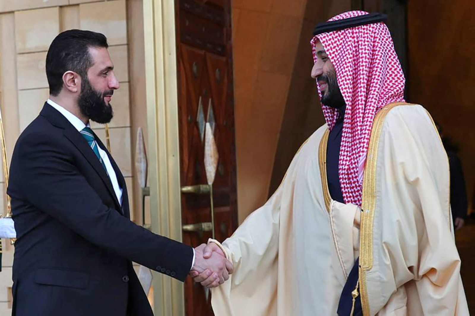 Syria's Sharaa meets Saudi Crown Prince Salman in Riyadh on first foreign trip