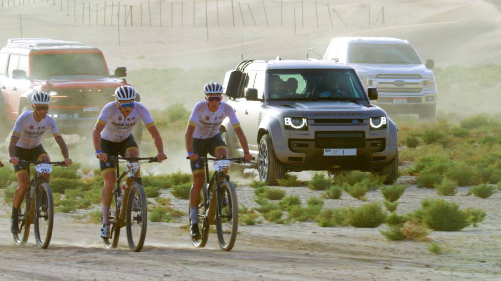 Mohammed Bin Rashid attends Al Salam Cycling Championship's Desert Race