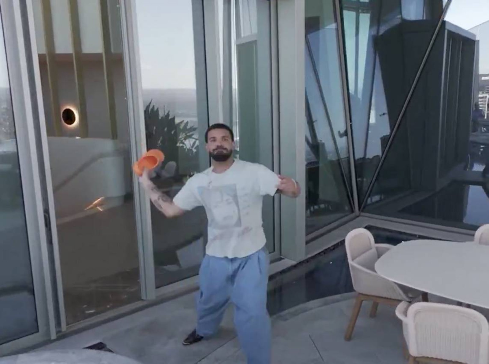 Slipper that rapper Drake threw to ward off a spying drone ‘found’