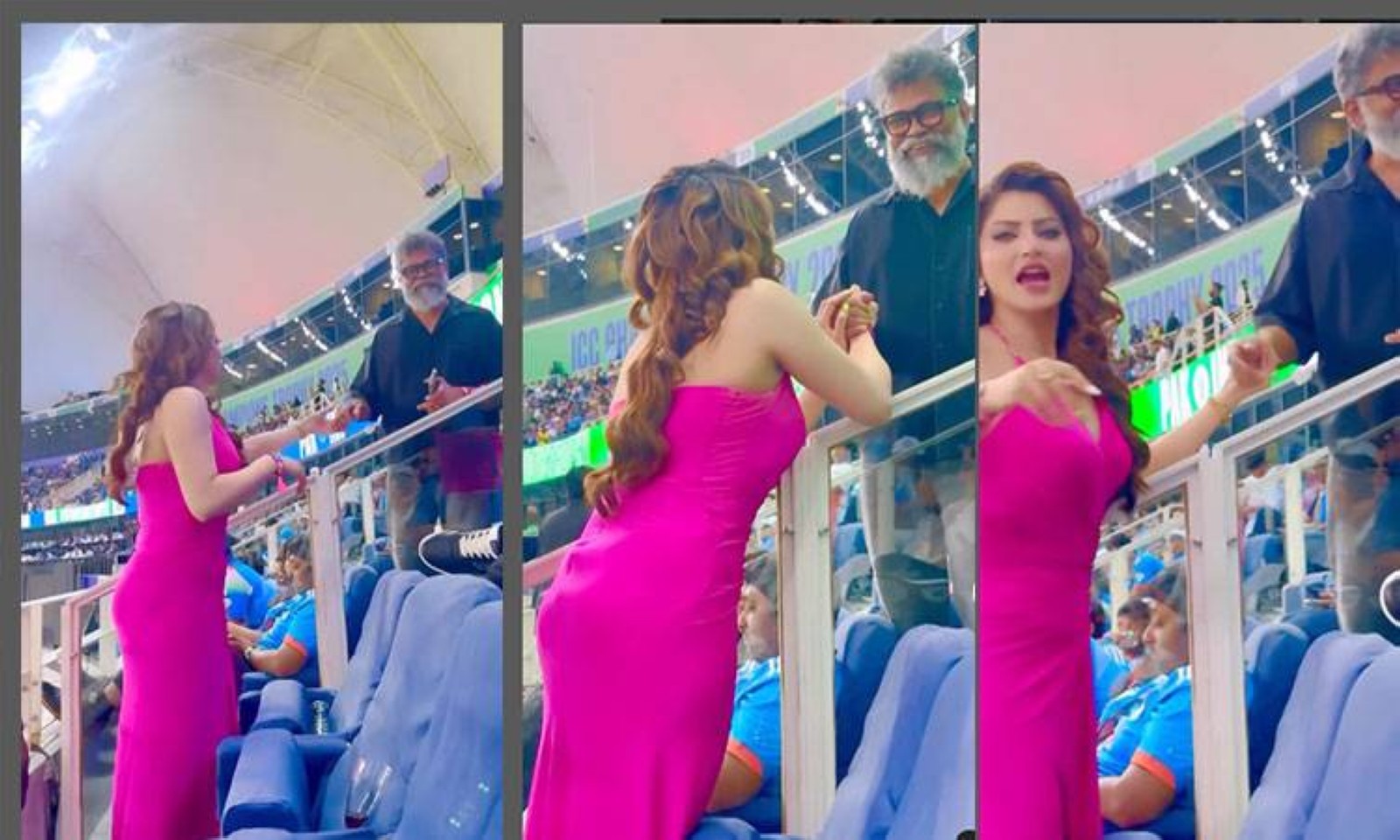 Bollywood star Urvashi celebrates her birthday during India-Pakistan match in Dubai