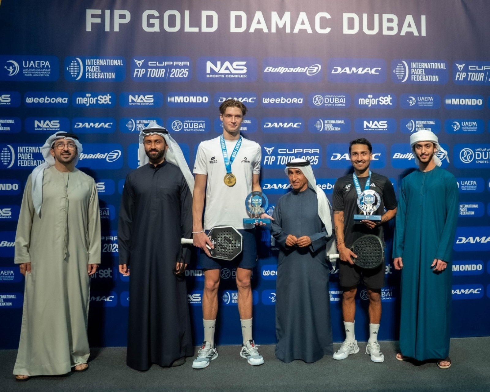 Sheikh Saeed crowns winners of FIP Padel C’ship at NAS Sports Tournament