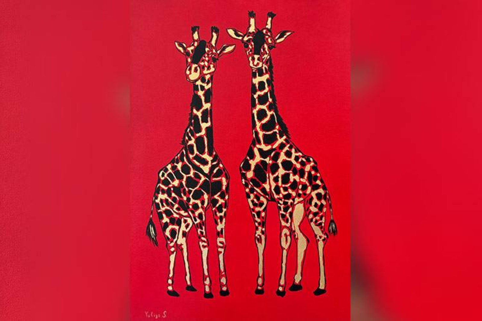 Passion for art, wealth of colour: Yuliya Solomennaya’s red and gold canvases