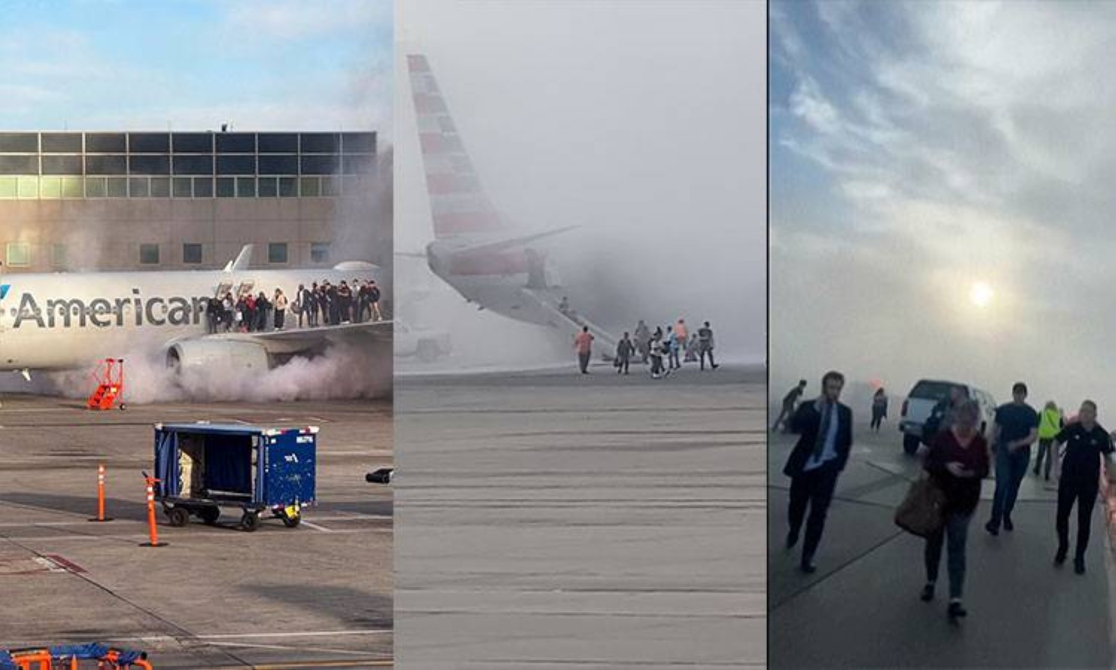 American Airlines jet engine catches fire after landing in Denver, 12 injured