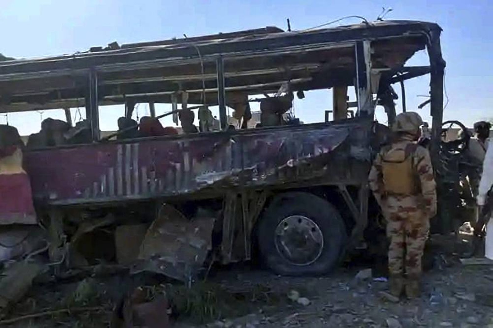 Five killed as bomber targets buses carrying security forces in Pakistan
