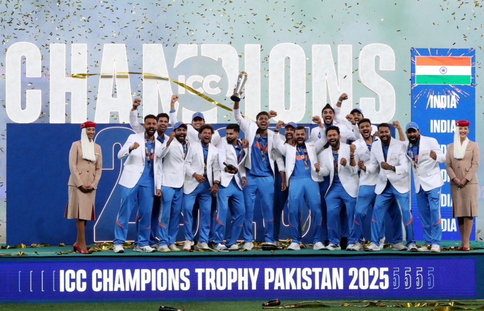 BCCI announces $6.7m bonus for victorious India team after Champions Trophy win