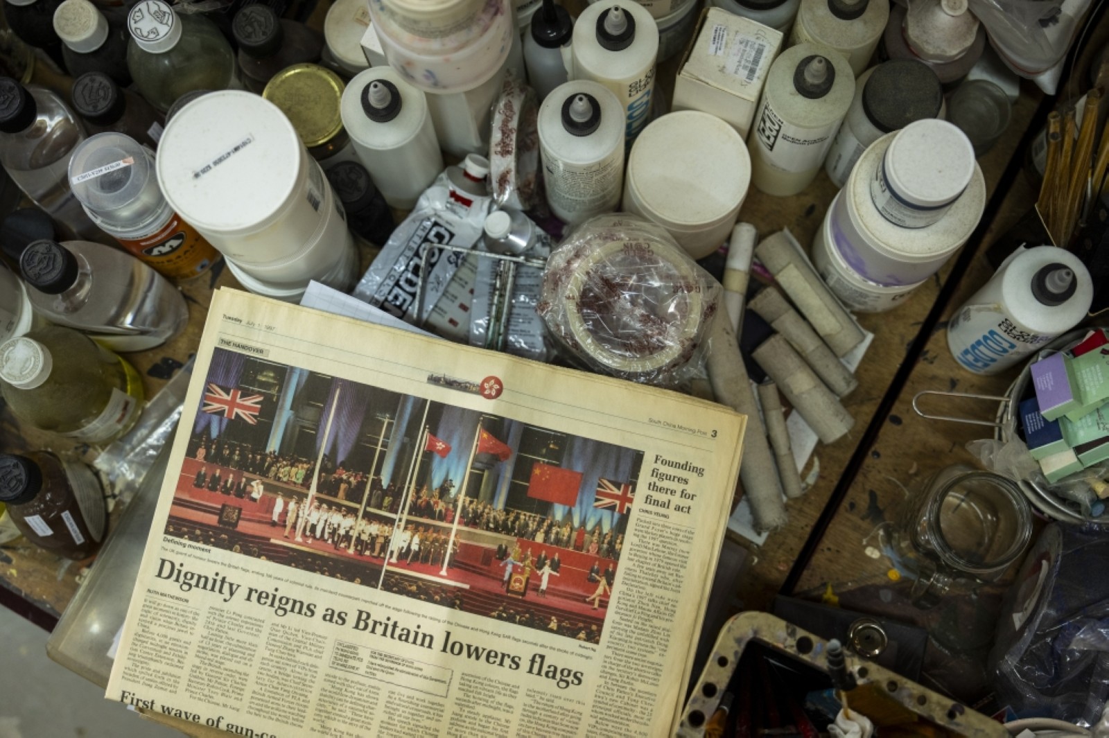 Hong Kong painter draws inspiration from the vibrant city’s recent history