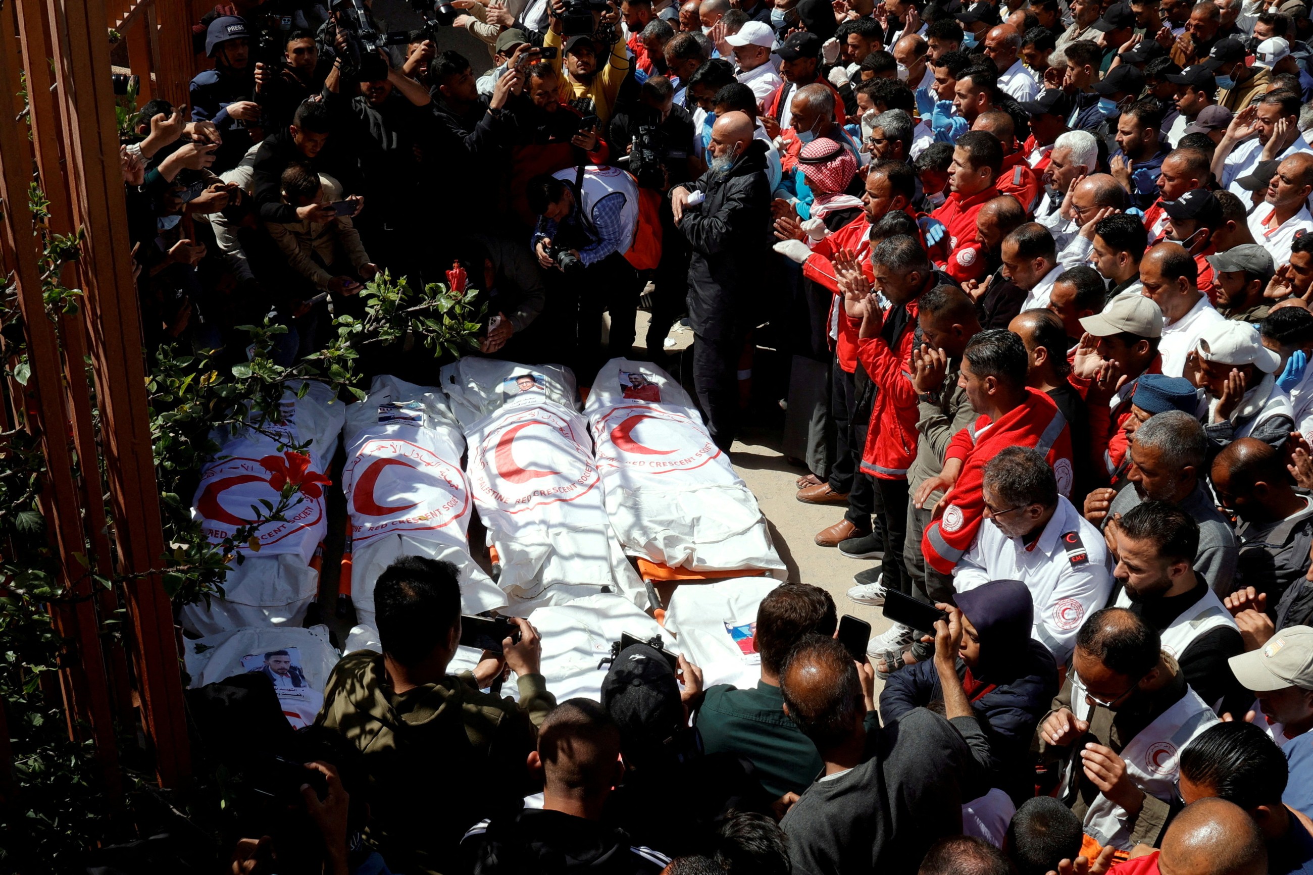 Video shows last moments for slain Gaza aid workers, Red Crescent says