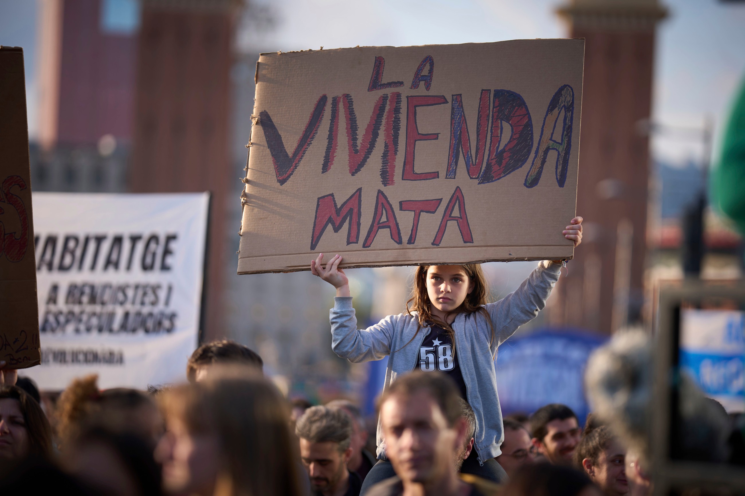 Spaniards march across 40 cities to protest the growing housing crisis