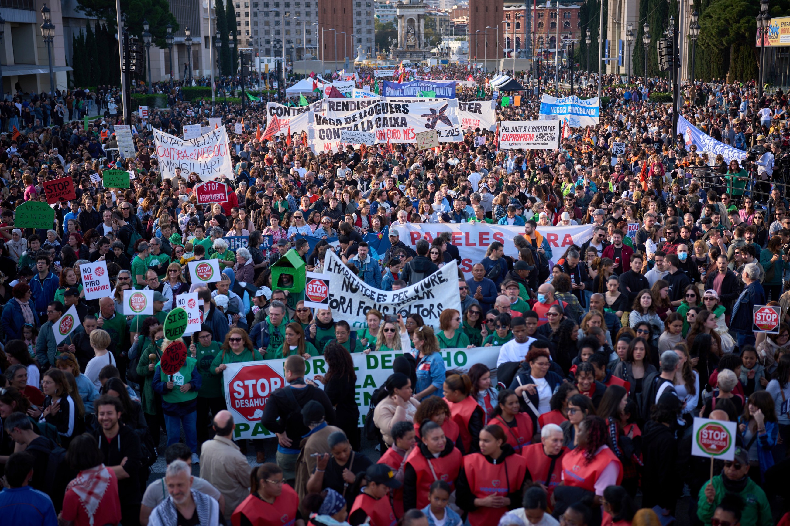 Spaniards march across 40 cities to protest the growing housing crisis